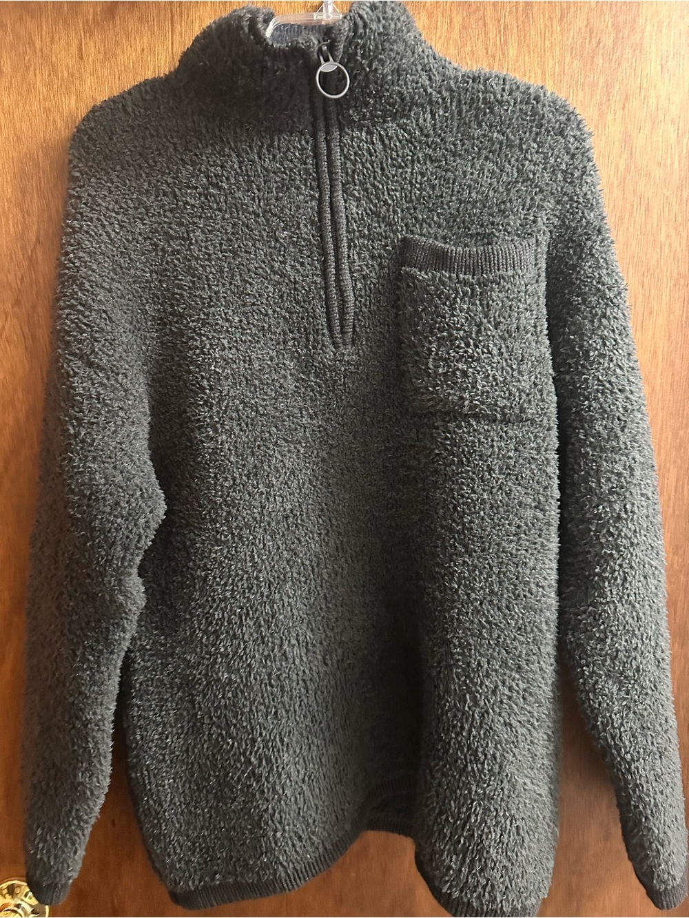 Gray quarter zip pullover